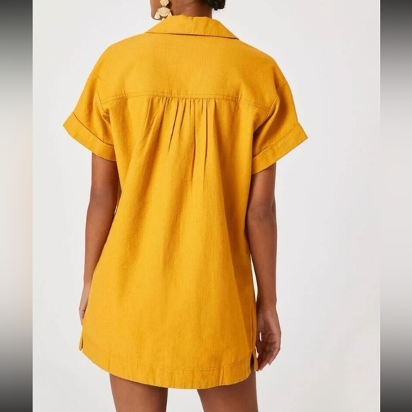 Pilcro Anthropologie NWOT Linen Blend Button Down Shirt Dress Size S - Picture 3 of 8
